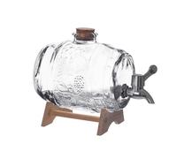 Distributeur de boissons en verre avec support en bois 1 litre