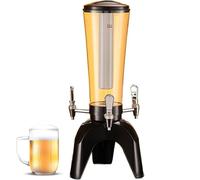 Distributeur de boissons étanche avec robinet, tour de boisson de table en plastique pour bière, cocktails et jus, parfait pour les fêtes et les rassemblements