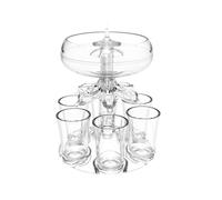 Distributeur de boissons festives avec 6 verres à shot - Distributeur sans contact en acrylique pour alcools, cidres et cocktails