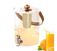 Distributeur de Boissons - Fontaine à Jus avec Bec Verseur et Filtre - 5L Sans Fuite Récipient pour Jus et Thé pour Vacances Réunions Familiales Pique-niques Restaurants et Camping