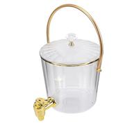 Distributeur De Boissons Fraîches Distributeur de boissons grande capacité avec robinet et pichet à eau glacée for fêtes, maison, restaurant, extérieur, presse-agrumes(White)