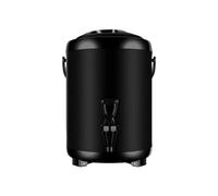 Distributeur de boissons isolé avec surface mate à double paroi isolée en acier inoxydable for café, thé, soupe au lait, fête de famille, café buffet(Black,8L)
