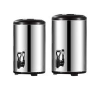 Distributeur De Boissons Isotherme Avec Robinet - Distributeur D'eau Chaude À Double Paroi En Acier Inoxydable 8 L/10 L | Récipient De Jus De Lait De Thé De Café De Grande Capacité