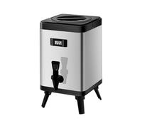 Distributeur de boissons isotherme avec thermomètre, robinet de boissons chaudes et froides, récipient à glace, pichet à jus, boîte à thé, parfait pour les fêtes et événements