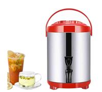 Distributeur de boissons isotherme, baril double couche en acier inoxydable avec robinet pour eau chaude et froide, jus, café, lait, thé, capacité de 16 L