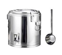 Distributeur de boissons isotherme de 30 L, récipient de transport thermique avec robinet, seau en acier inoxydable de grande capacité pour lait, thé, café, soupe, eau