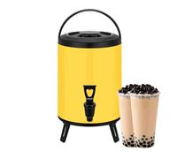 Distributeur De Boissons Isotherme - Distributeur De Boissons Chaudes Et Froides - Distributeur De Thé En Acier Inoxydable 12 L/3,2 Gal - Distributeur De Boissons Chaudes Avec Robinet (Color : Yellow