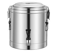 Distributeur de boissons isotherme, distributeur d'eau chaude en acier inoxydable avec robinet, capacité de 40 L, urne à thé pour traiteur