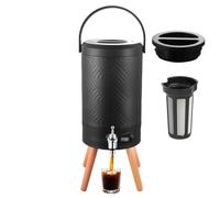 Distributeur de boissons isotherme, distributeur d'eau chaude en acier inoxydable de 5 L avec filtre, affichage LED, distributeur thermique avec robinet pour café, thé et lait