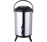 Distributeur de boissons isotherme en acier inoxydable avec robinet, garde les boissons chaudes ou froides, idéal pour le thé au lait, le café et le service de fête