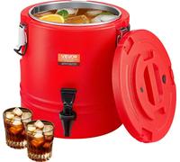 Distributeur de boissons isotherme VEVOR 11,4 L Distributeur de boissons chaudes et froides avec robinet, pichet réfrigérant alimentaire avec intérieur en acier inoxydable 304, pour thé café restauran