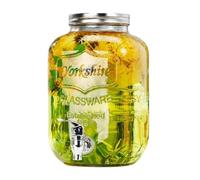 Distributeur de boissons pour fêtes - Pichet transparent anti-fuite | Récipient à boissons avec couvercle - pour limonade, champagne, barbecues, pique-niques, terrasses, anniversaires