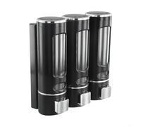 Distributeur de boissons pour mur de salle de bain, capacité de 400 ml, pour hôtels et douches (noir)