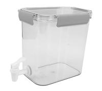 Distributeur de boissons pour réfrigérateur, bouilloire de grande capacité 3,5 L froide avec robinet pour fête, réunion de famille, matériau PET, conception durable (Grise)