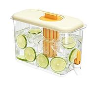 Distributeur De Boissons Pour Réfrigérateur - Pichet À Boisson Étanche En PP 4 L 28,5 X 12,5 X 20 Cm Avec Panier Filtrant, Robinet À Pression Facile Pour Le Stockage Du Jus, De L'eau, Du Thé, Réfrigér