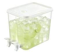 Distributeur de boissons pour réfrigérateur - Récipient à jus de boisson à robinet, étanche, résistant à la température avec robinet verseur facile pour jus de limonade, cocktail, sangria, boissons