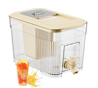 Distributeur de boissons pour réfrigérateur - Récipient d'eau de grande capacité de 6 L avec filtre anti-fuite, pichet à jus avec robinet, porte-lait, thé, café, cidre, serveur de boissons froides |