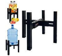 Distributeur de boissons réglable - Support pour distributeur de 15,2 à 27,9 cm, convient aux bocaux d'eau en verre de 3,5 à 10 litres, noir