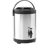 Distributeur De Boissons Thermiques avec Robinet, Urne en Acier Inoxydable 304 pour L’Eau Chaude Et Le Café, Lait 6l/7,5l/9,5l, Baril Isolant pour Le Pique-Buffet Commercial, Black, 9.5L