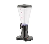 Distributeur de Boissons Tour de bière - 3l 100 oz, distributeur de tour de boisson transparent avec lumières, robinet et tube de glace amovible, parfait for la barre de maison, noir Tireuse a Biere/G