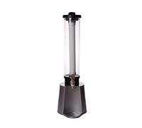 Distributeur de Boissons Tour de boisson 2.5 litres de boisson Distributeur de bière, distributeur de keg droit avec tube de glace LED lumières et robinet, parfaite for la barre à la maison, argent Ti