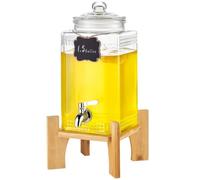 Distributeur de Boissons - VEVOR - 215 x 215 x 425 mm Capacité 5,5 L en Verre avec Support et Robinet pour Hôtels,Cafés