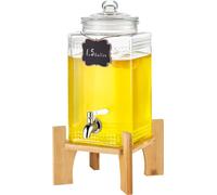Distributeur de boissons VEVOR, distributeur de boissons de 1,5 gallons pour les fêtes, distributeur de jus de fruits en verre avec support, robinet en acier inoxydable, distributeur d'eau pour le thé