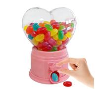 Distributeur de bonbons - Machine à bonbons en forme de cœur pour offrir | Récipients de style romantique avec globes en acrylique transparent et mécanismes de base rotative pour célébrations