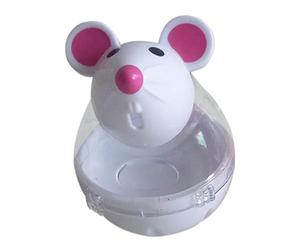 Distributeur de boules de nourriture pour chat - Jouet interactif pour alimentation lente avec rotation de la souris, contrôle la consommation et prévient l'obésité | Ballon de gymnastique