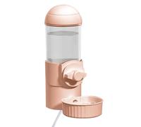 Distributeur de bouteille d'eau en forme de cage pour chien, siphon automatique, distributeur d'eau chauffant pour lapin, rechargeable par USB, design anti-fuite, 500 ml, cage à suspendre pour chat et