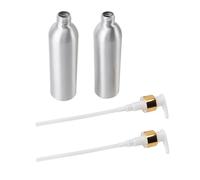 Distributeur de Bouteilles à Pompe en Aluminium, 2 Pièces, Bouteilles D'huile Essentielle Vides étanches pour Chauffe-huile, Maison et Bureau
