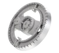 Distributeur de Brûleur à Gaz en Métal Argenté | Design Amovible Simple, de Graisse, Fixation Antidérapante, Compatible Couronne de Brûleur