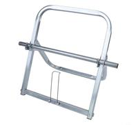 Distributeur de câble à axe unique en acier pour tambour de 30 cm - Organiseur de cordon portable 41 x 33 cm Argenté