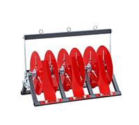 Distributeur de câbles à 3 bobines, Support de câbles Pliable, Porte-bobines Multiples, adapté à l'industrie électrique, Solution Efficace de Gestion des câbles.