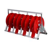 Distributeur de câbles en acier - Outil industriel compact pour bobines de 45,4 kg, design durable pour un rangement et une organisation efficaces