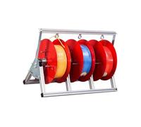 Distributeur de câbles industriel avec roulements indépendants, support de bobine de câble robuste pour garage, abri de jardin, atelier, usine