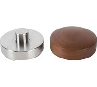 distributeur de café 58mm Tamper Profondeur ajustable Niveleur de café Outil de distribution de café avec manche en bois de noyer