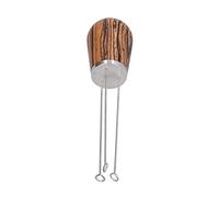 Distributeur de café à aiguille en acier inoxydable, outil d’agitation sans fil pour le café, niveleur de poudre de café à aiguille avec manche ergonomique en bois pour une (bois de santal doré)