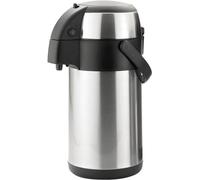 Distributeur de café en acier inoxydable 3L, thermos à double paroi isotherme avec pompe et verrouillage de sécurité, thermos portable pour boissons chaudes et froides à la maison et en voyage