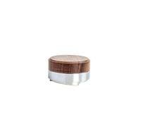 Distributeur de café en acier inoxydable avec couvercle en noyer et niveleur for expresso pour les cafés et les amateurs de café(Light Grey)