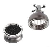 Distributeur de café réglable 51 mm avec design à double roulement, tamper à expresso en acier inoxydable 304 et alliage d'aluminium, ergonomique pour une distribution uniforme sans grumeaux, noir