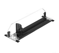 Distributeur de canettes à chargement frontal pour étagères de réfrigérateur et congélateur utilisant un bloc avant en forme d'arc et un système de rétention de cartes arrière