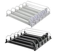 Distributeur de canettes de soda pour réfrigérateur - Organiseur automatique de réfrigérateur, support de rangement à cinq rangées | Étagère réglable pour armoire de cuisine, organisateur de boissons