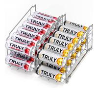 Distributeur de canettes fines hautes chargement frontal Simple Houseware, lot de 2, chrom