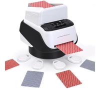 Distributeur de cartes automatique avec télécommande - 4 jeux jusqu'à 8 joueurs - Lecteur de cartes électrique pour poker, UNO, Texas Hold'em - Avec extension de cartes, distance de lancer réglable et