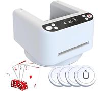 Distributeur de Cartes Automatique, Rotation 360° avec 4 Télécommandes sans Fil pour UNO Blackjack Texas Hold'em, Batterie 5000mAh Rechargeable pour 2 Jeux et 8 Joueurs - Accessoire Jeu Familial