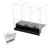 Distributeur de cartes, boîte de rangement à 3 emplacements pour le sport | Boîte de rangement en acrylique pour bureau, maison