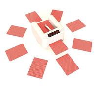 Distributeur de cartes électrique, outil de distribution de cartes à jouer universel anti-triche rotatif à 360 ° avec nappe et poker Machine de distribution de cartes rotative pour UNO, Blackjack, Tex