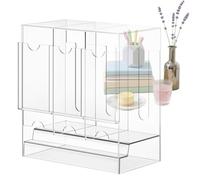 Distributeur de cartes - Organiseur de pont en acrylique avec 3 compartiments - Vitrine de collection - Boîte à cartes transparente et durable pour garder les paquets bien rangés - Pour chambre à