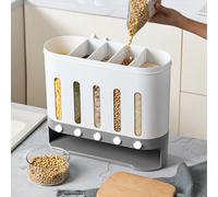 Distributeur de céréales 5 grilles Tonneau à grains grossiers Seau de voyage Boîte de rangement Cuisine Distributeur de nourriture sèche